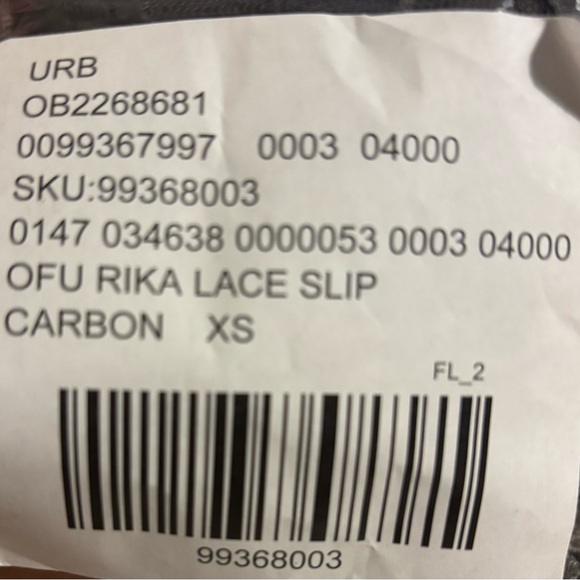 Out From Under Rika Sheer
Floral Lace Slip in Charcoal NWT XS - Picture 9 of 9